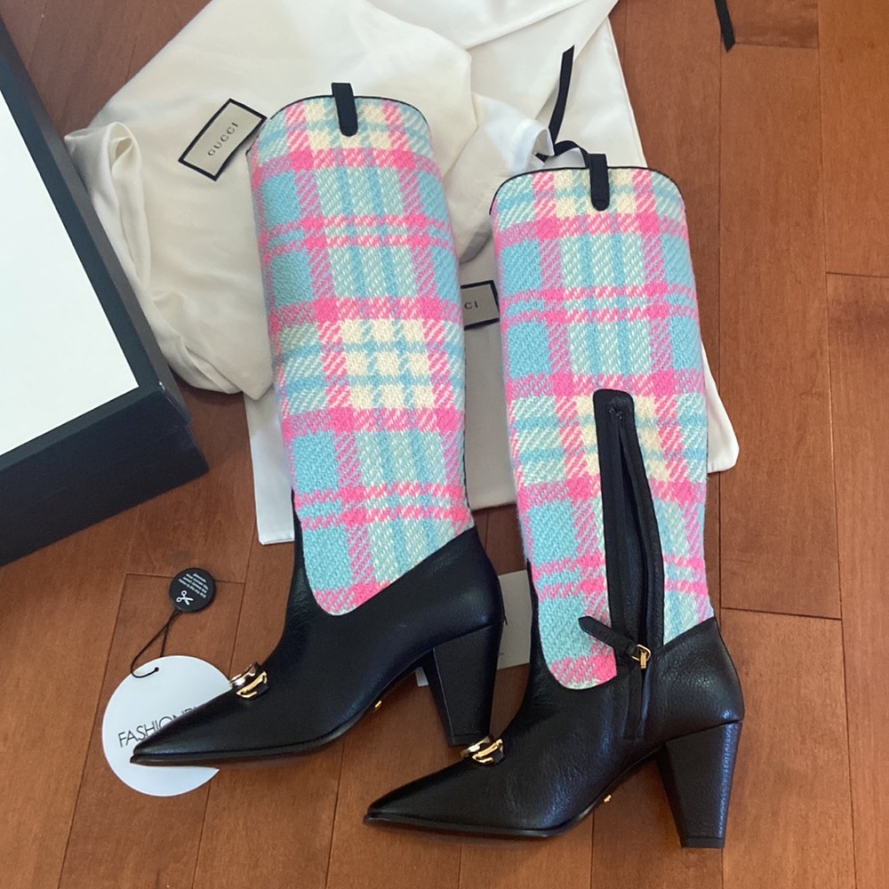 Gucci tweed tall boots. 37 - Picture 4 of 16